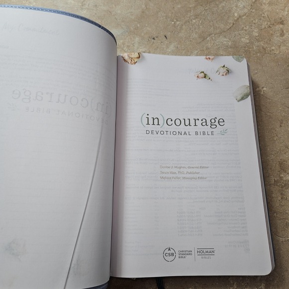 CSB (in)courage Devotional Bible Blue LeatherTouch Holman Women Study Bible - Picture 4 of 9
